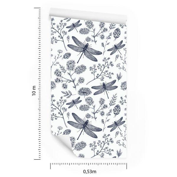 Behang Voor Kinderen, Vlinders, Planten, Bloemen - Afbeelding 8