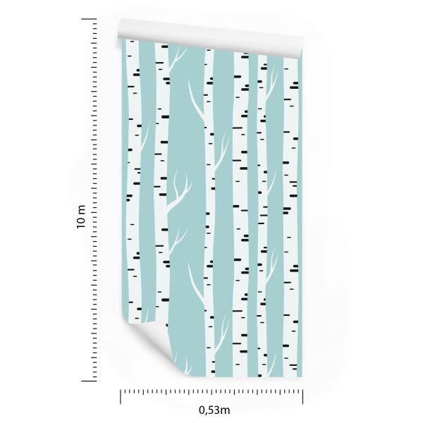 Behang Delicaat Berkenpatroon - Afbeelding 8