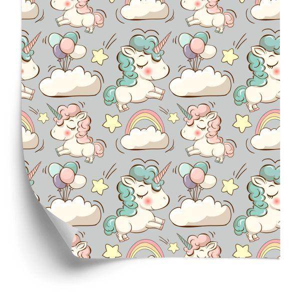 Behang Voor Kinderen - Lachende Eenhoorns
