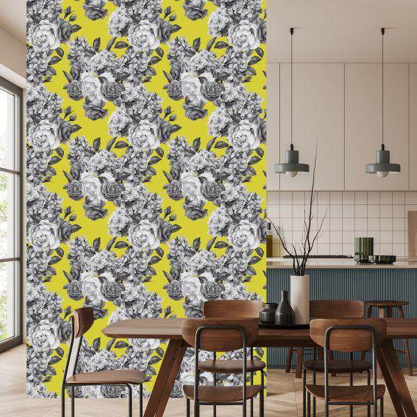 Behang Retro Rozen - Afbeelding 4