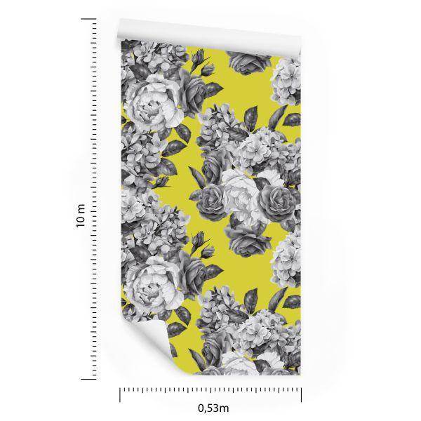 Behang Retro Rozen - Afbeelding 8