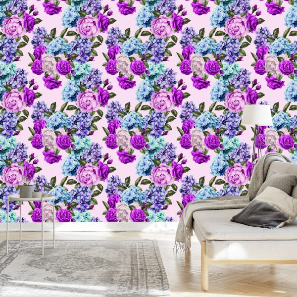 Behang Rozen Met Bladeren - Afbeelding 3