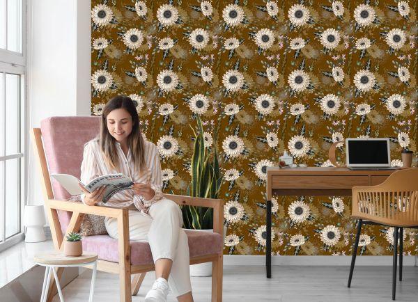 Behang Prachtige Wilde Bloemen - Afbeelding 7