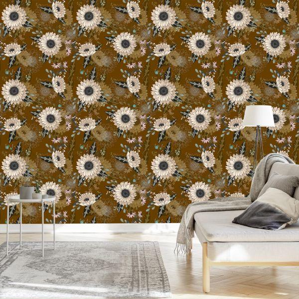 Behang Prachtige Wilde Bloemen - Afbeelding 3