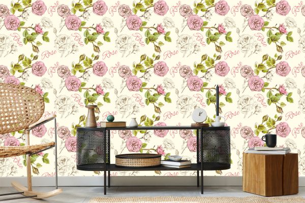 Behang Stijlvolle Rozen - Afbeelding 5