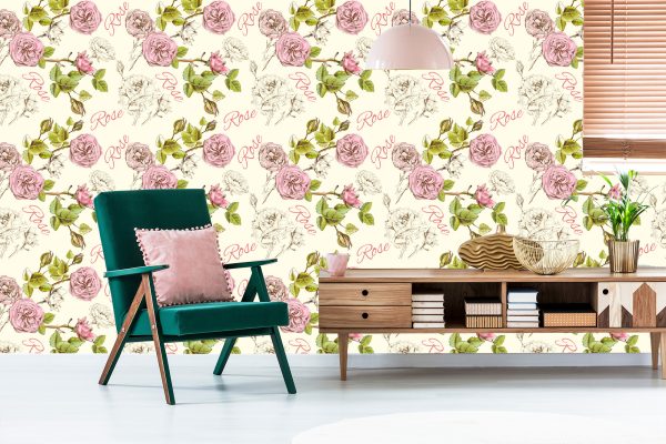 Behang Stijlvolle Rozen - Afbeelding 6
