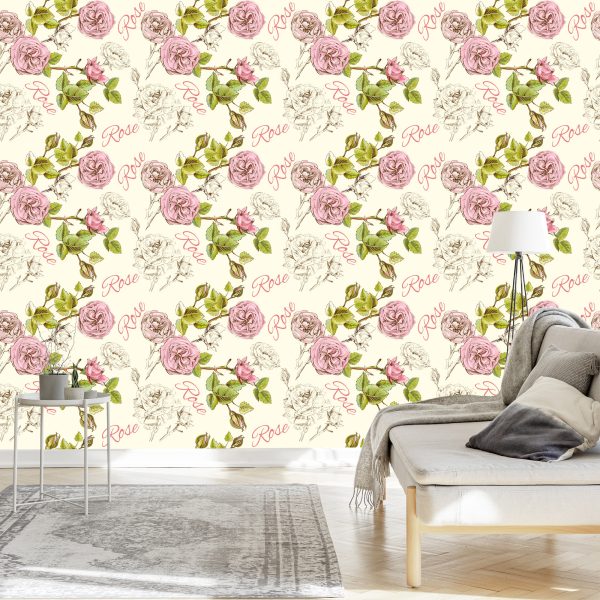 Behang Stijlvolle Rozen - Afbeelding 3