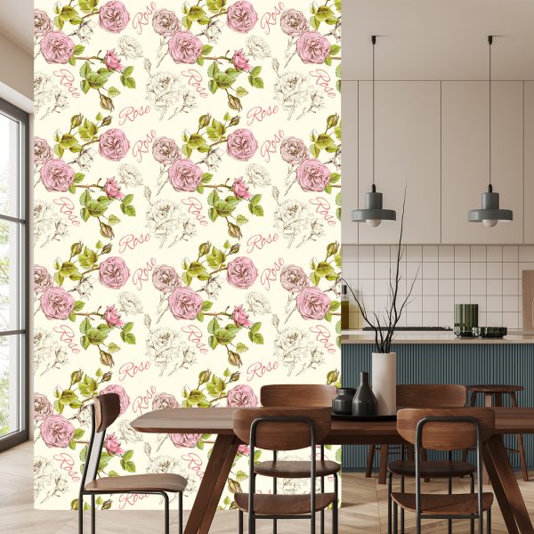 Behang Stijlvolle Rozen - Afbeelding 4
