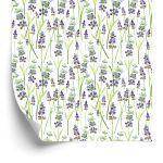 Behang Lavendel Groene Planten