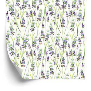Behang Lavendel Groene Planten