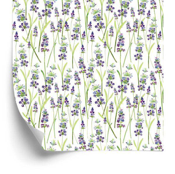 Behang Lavendel Groene Planten