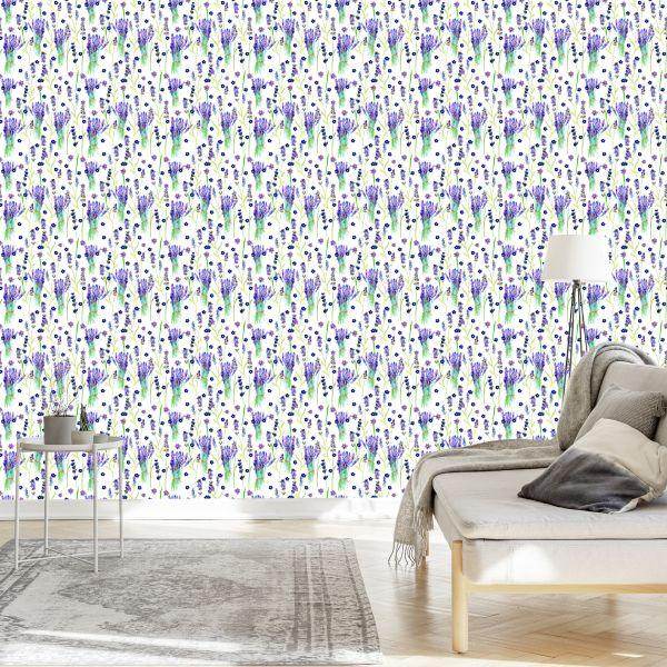 Behang Boeketten Lavendel - Afbeelding 3