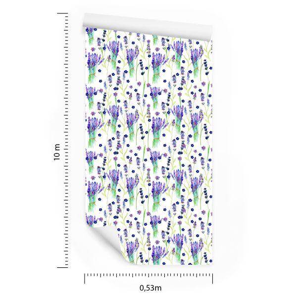 Behang Boeketten Lavendel - Afbeelding 8