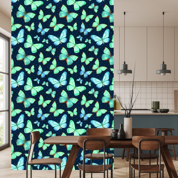 Behang De Gestippelde Vlinders Voor De Babykamer - Afbeelding 4