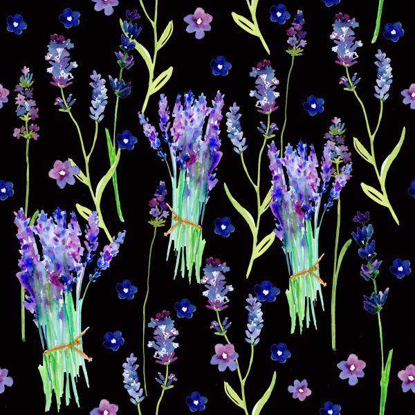 Behang Violette Bloemen - Afbeelding 2