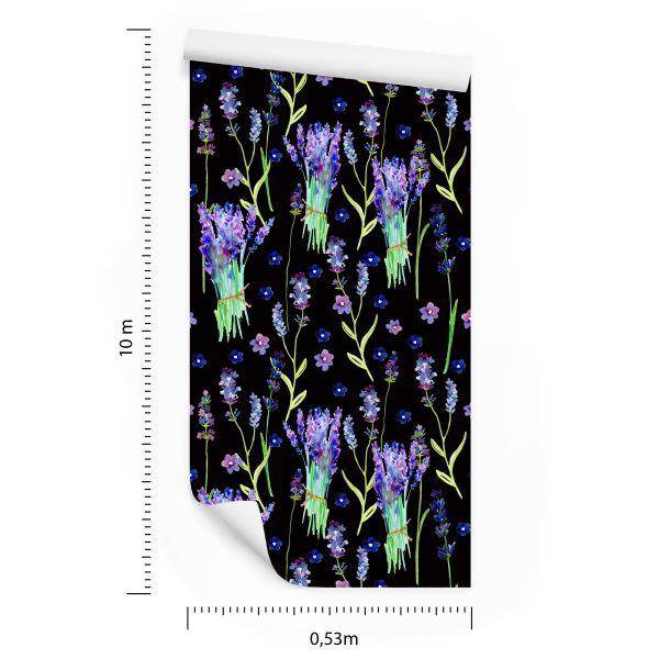 Behang Violette Bloemen - Afbeelding 8