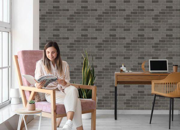 Behang 3D Bakstenen Muur - Afbeelding 7