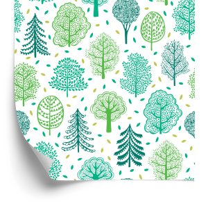 Behang Natuur Groene Bomen Bos Kinderkamer