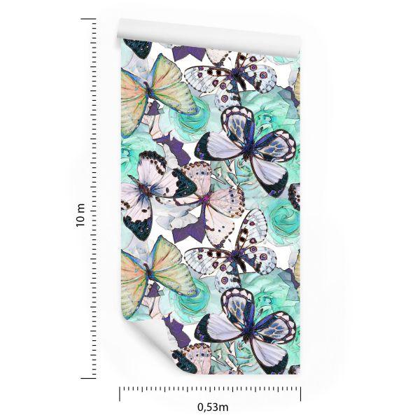 Behang Bloemen, Vlinders, Natuur - Afbeelding 8