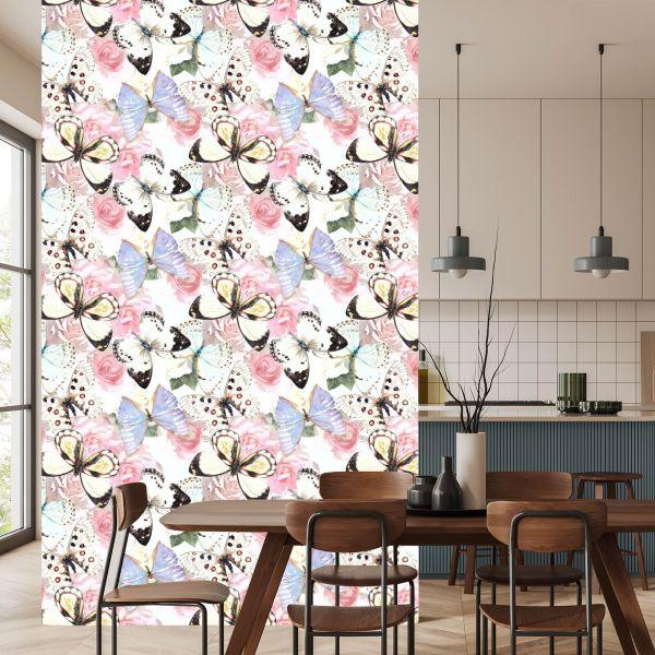 Behang Bloemen, Planten, Vlinders, Gang - Afbeelding 4