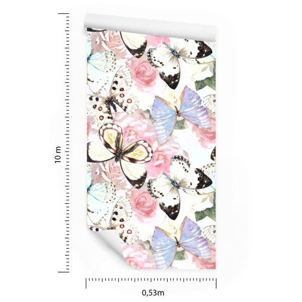 Behang Bloemen, Planten, Vlinders, Gang - Afbeelding 8