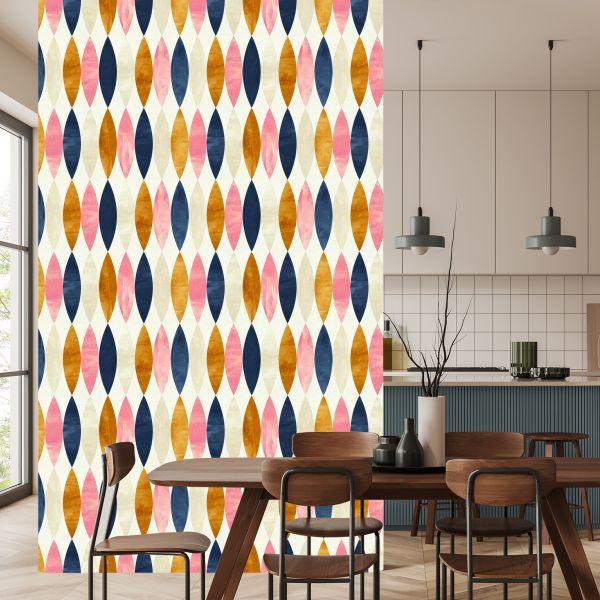 Behang Retro Patronen In Pastelkleuren - Afbeelding 4