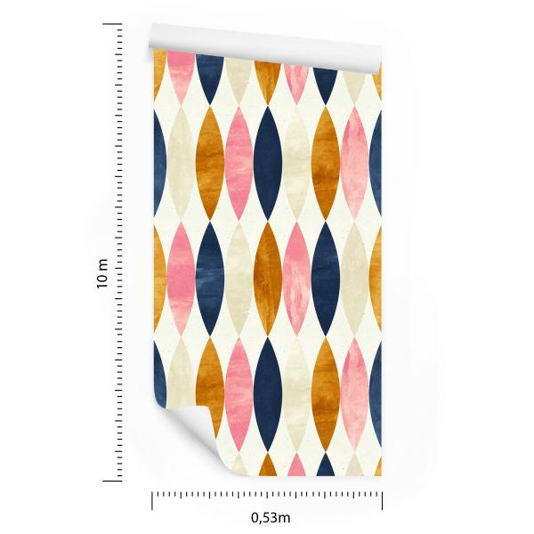 Behang Retro Patronen In Pastelkleuren - Afbeelding 8