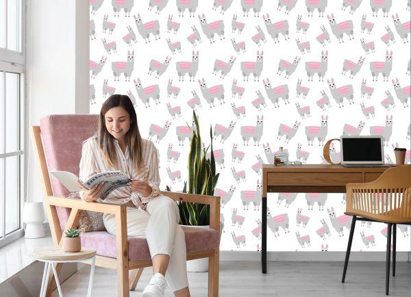 Behang Lamadieren Voor De Kinderkamer - Afbeelding 7