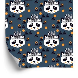 Behang Panda's Indianen