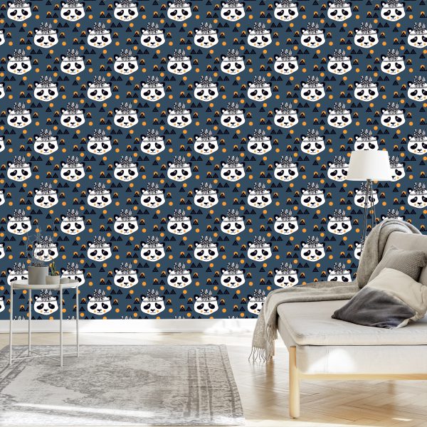 Behang Panda's Indianen - Afbeelding 3