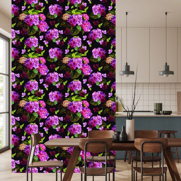 Behang Pioenrozen Met Groene Bladeren - Afbeelding 4