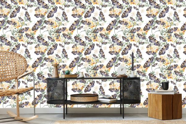 Behang Muurvlinders, Bloemen, Planten, Keuken - Afbeelding 5