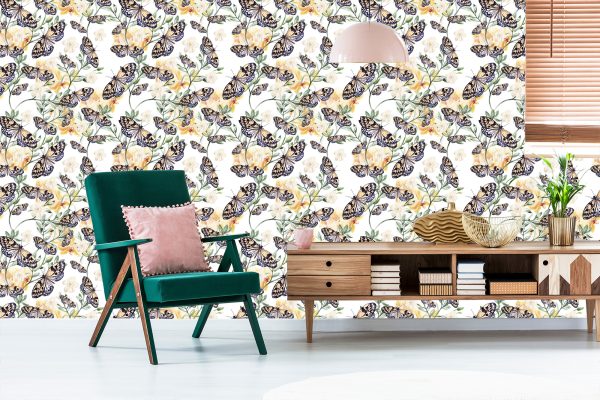 Behang Muurvlinders, Bloemen, Planten, Keuken - Afbeelding 6
