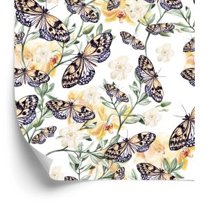 Behang Muurvlinders, Bloemen, Planten, Keuken