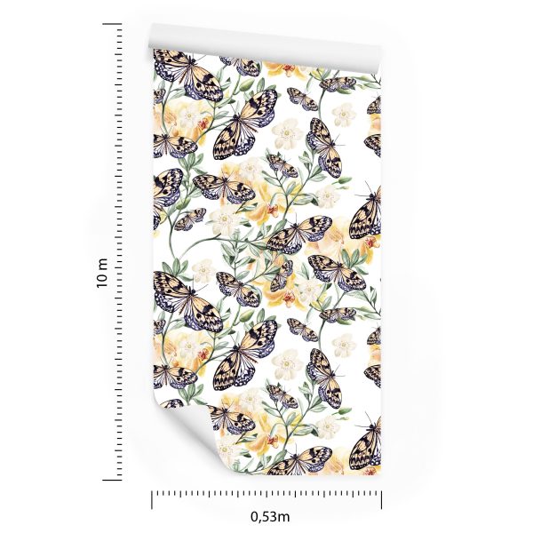 Behang Muurvlinders, Bloemen, Planten, Keuken - Afbeelding 8