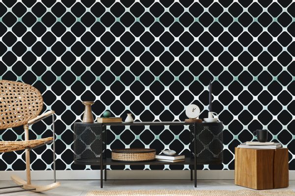 Behang Modern 3D Geruit Voor Woonkamer Slaapkamer - Afbeelding 5