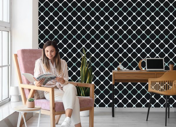 Behang Modern 3D Geruit Voor Woonkamer Slaapkamer - Afbeelding 7