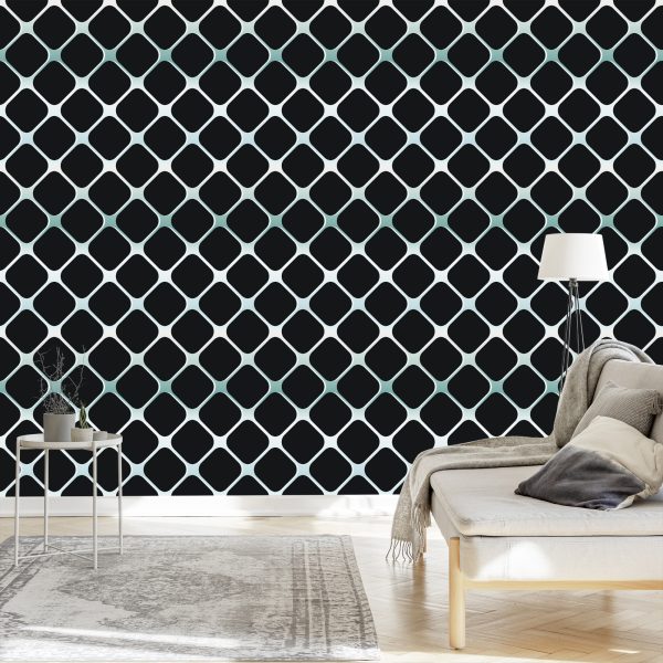 Behang Modern 3D Geruit Voor Woonkamer Slaapkamer - Afbeelding 3