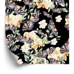 Behang In De Hal, Vlinders, Bloemen. Natuur