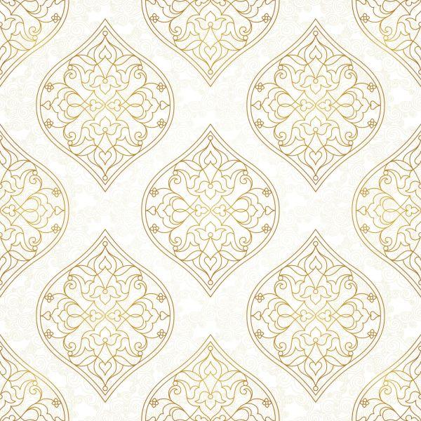Behang Retro - Ornamenten In Oosterse Stijl - Afbeelding 2