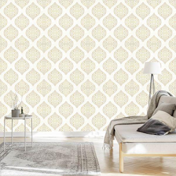 Behang Retro - Ornamenten In Oosterse Stijl - Afbeelding 3