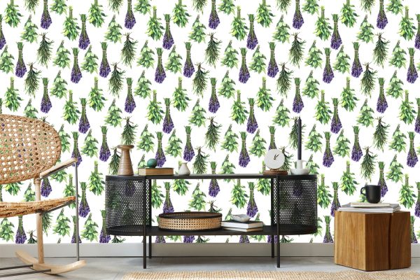 Behang Boeketten Van Lavendelplanten - Afbeelding 5