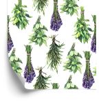 Behang Boeketten Van Lavendelplanten