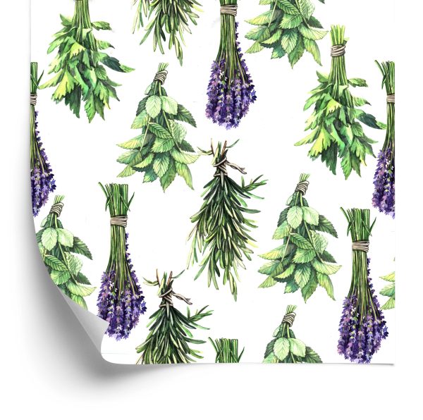 Behang Boeketten Van Lavendelplanten