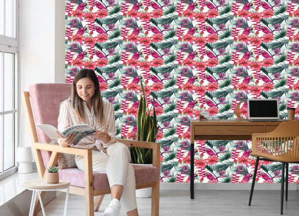 Behang Kleurrijke Papegaaien - Afbeelding 7