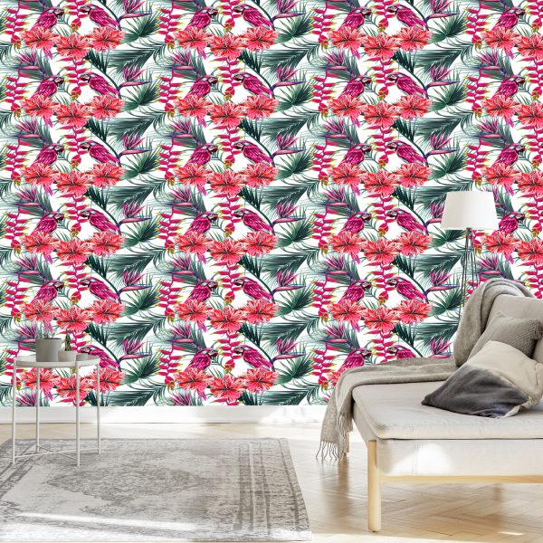 Behang Kleurrijke Papegaaien - Afbeelding 3