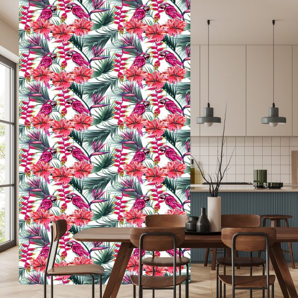 Behang Kleurrijke Papegaaien - Afbeelding 4