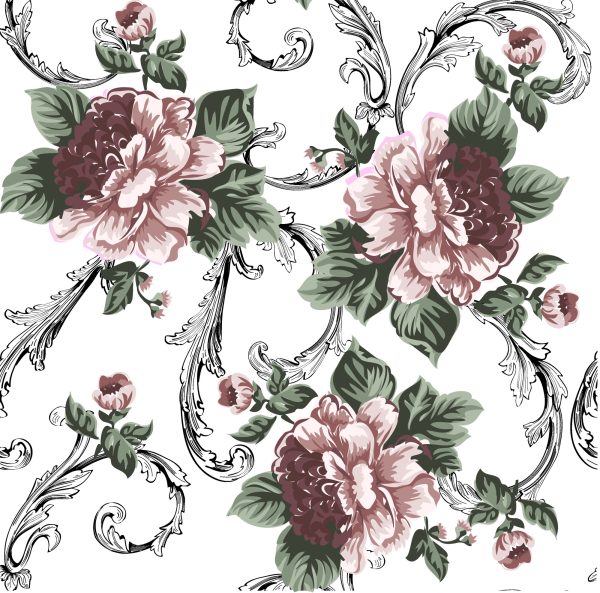 Behang Bloeiende Bloemen - Afbeelding 2