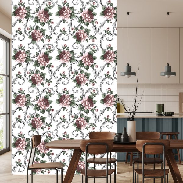 Behang Bloeiende Bloemen - Afbeelding 4