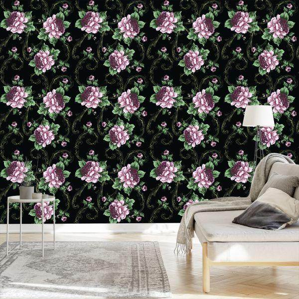 Behang Bloeiende Bloemen - Afbeelding 3